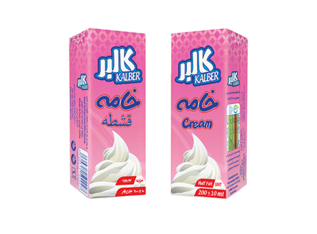 Kalber sterilized UHT Veg Cream 200ml for sale and export from Iran